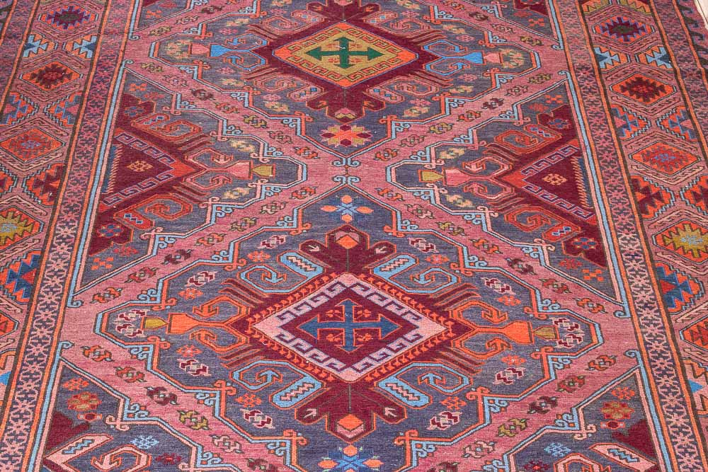 10655 Large Azerbaijan Vintage Soumak Kilim Rug 195x362cm (6.4 x 11.10ft)