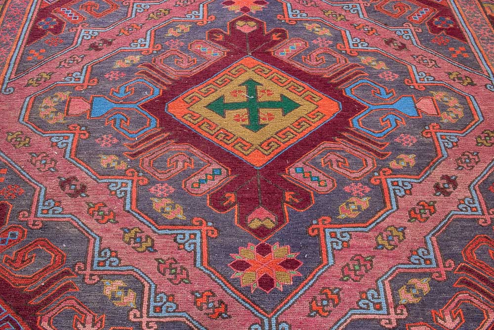 10655 Large Azerbaijan Vintage Soumak Kilim Rug 195x362cm (6.4 x 11.10ft)