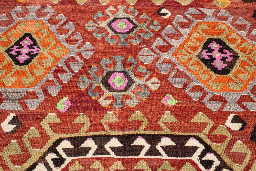 10670 Turkish Cal Vintage Kilim Rug 185x285cm (6.0 x 9.4ft)