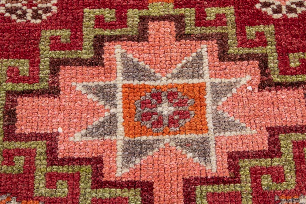 10707 Vintage Kurdish Herki Carpet Runner Rug 89x397cm (2.11 x 13ft)