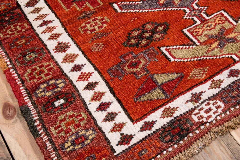 10710 Vintage Kurdish Herki Carpet Runner Rug 94x327cm (3.1 x 10.8ft)