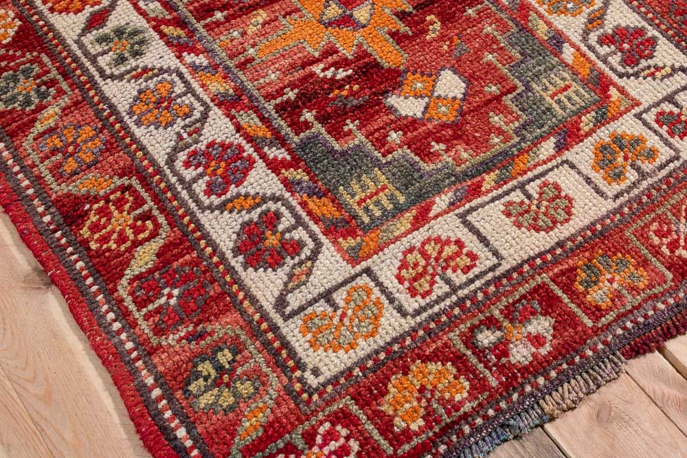 10711 Vintage Kurdish Herki Carpet Runner Rug 81x390cm (2.8 x 12.9½ft)