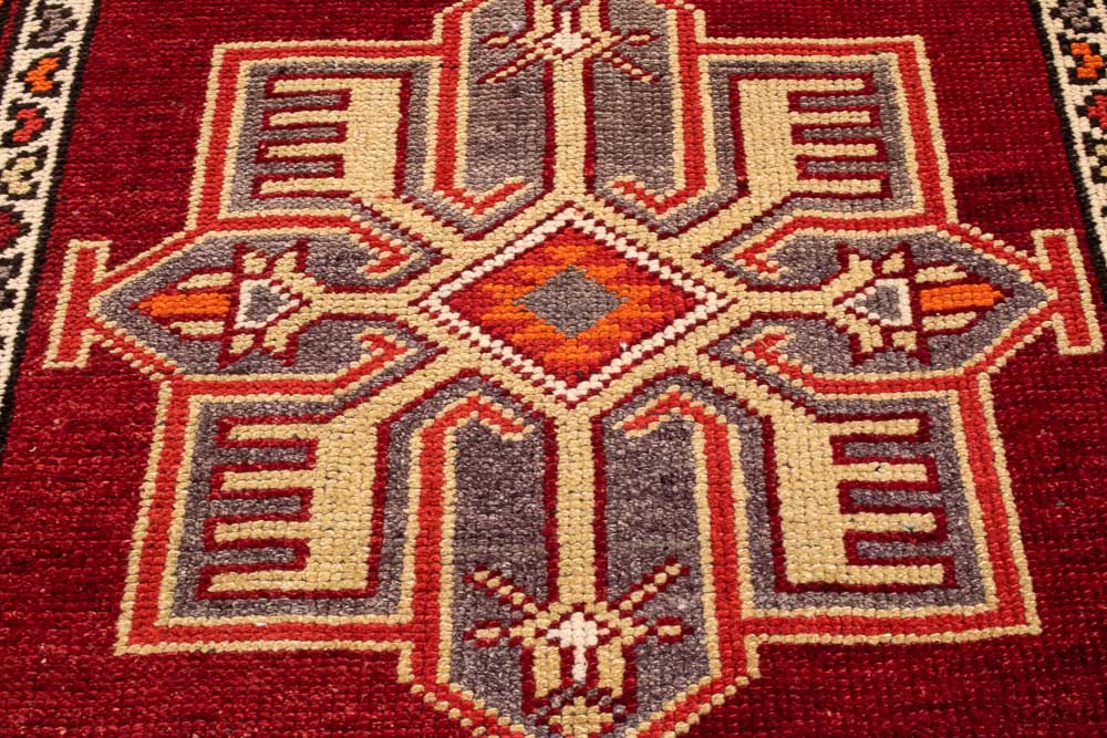 10713 Vintage Kurdish Herki Carpet Runner Rug 91x321cm (3 x 10.6ft)
