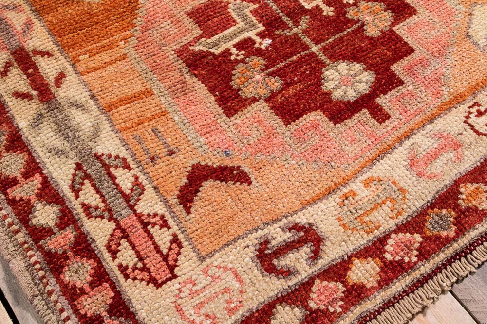 10715 Vintage Kurdish Herki Carpet Runner Rug 94x341cm (3.1 x 11.2ft)