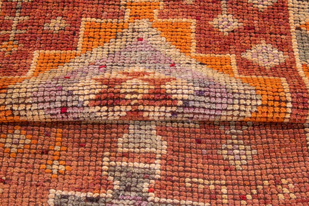 10720 Vintage Kurdish Herki Carpet Runner Rug 84x374cm (2.9 x 12.3ft)