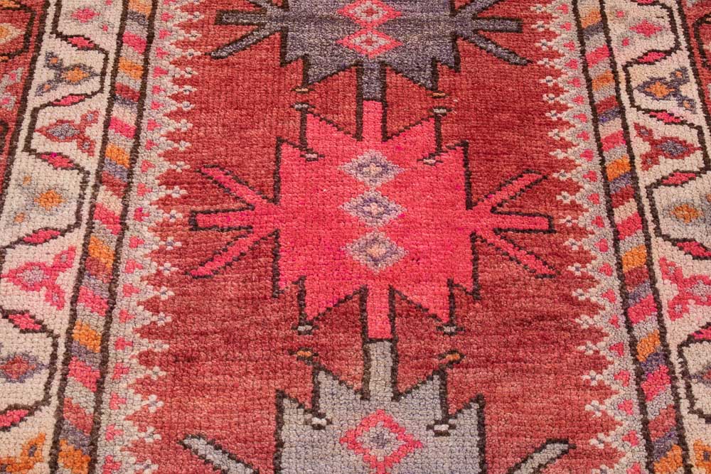 10722 Vintage Kurdish Herki Carpet Runner Rug 88x329cm (2.10½ x 10.9½ft)