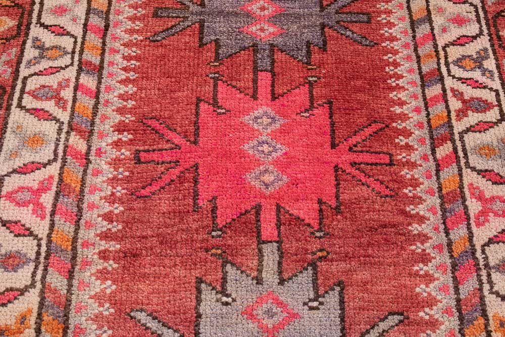 10722 Vintage Kurdish Herki Carpet Runner Rug 88x329cm (2.10 x 10.9ft)