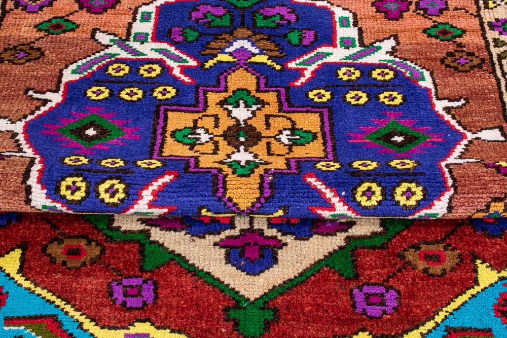 10730 Vintage Kurdish Herki Carpet Runner Rug 98x379cm (3.2½ x 12.5ft)