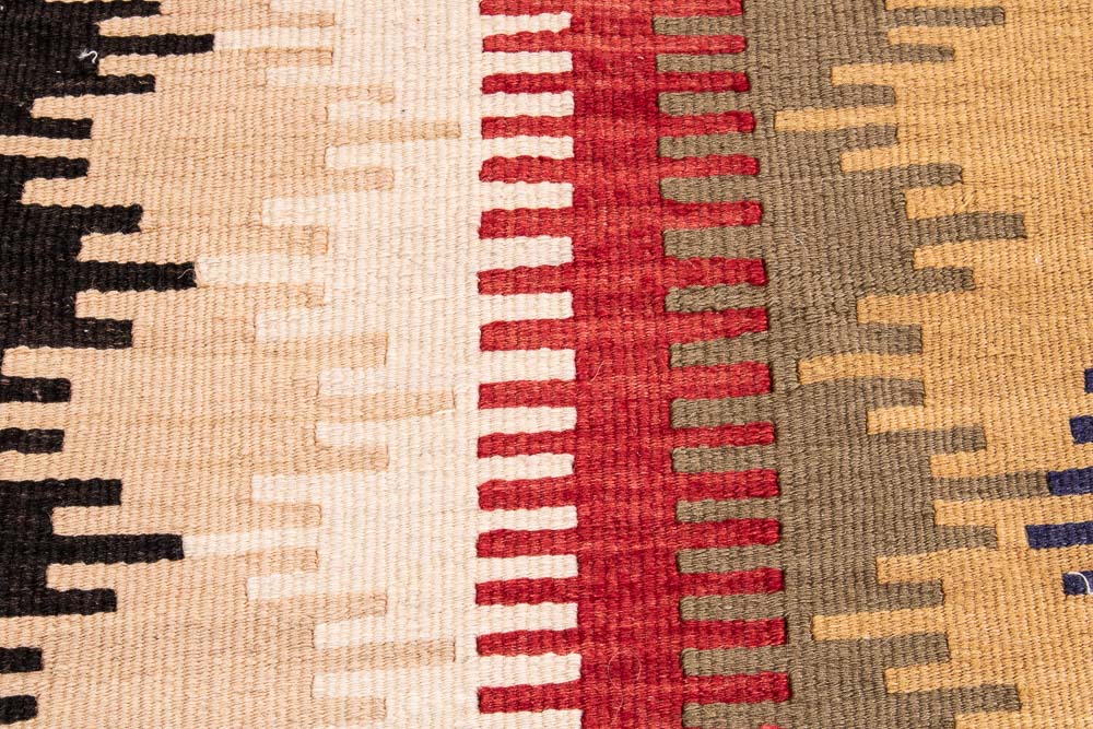 10745 Vintage Turkish Obruk Kilim Runner Rug 105x259cm (3.5 x 8.6ft)