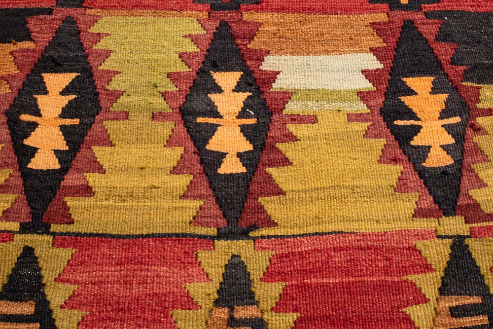 10748 Vintage Turkish Konya Kilim Runner Rug 91x352cm (3 x 11.6ft)