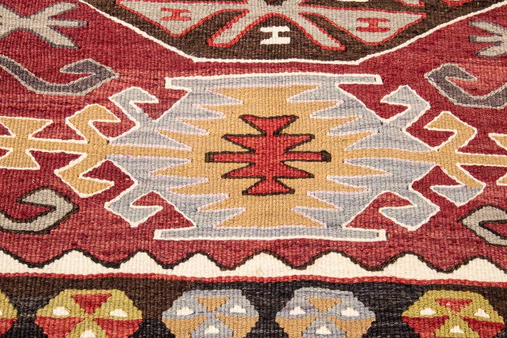 10756 Vintage Turkish Adana Kilim Rug 110x170cm (3.7 x 5.6ft)