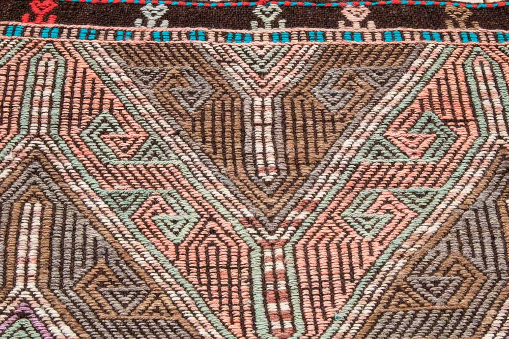 10779 Vintage Turkish Mut Kilim Rug 79x105cm (2.7 x 3.5ft)