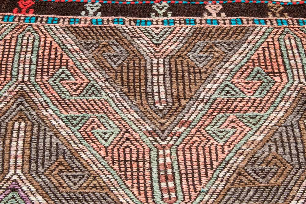 10779 Vintage Turkish Mut Kilim Rug 79x105cm (2.7 x 3.5ft)