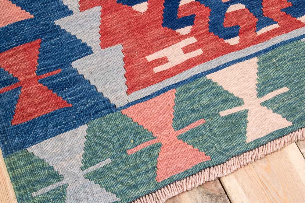 10790 Vintage Turkish Usak Kilim Rug 96x119cm (3.1 x 3.11ft)