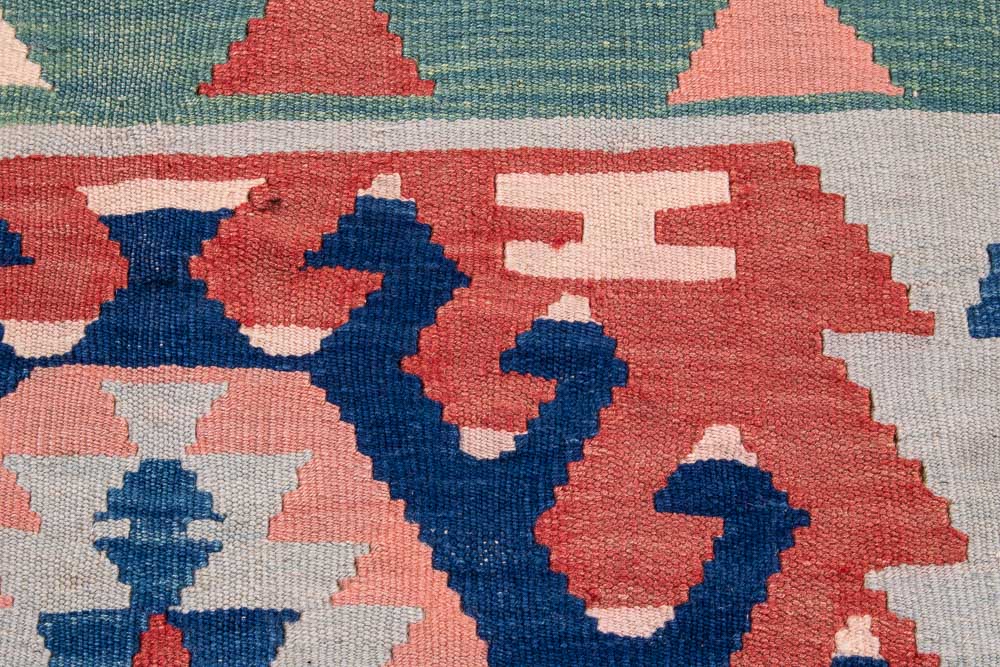 10790 Vintage Turkish Usak Kilim Rug 96x119cm (3.1 x 3.11ft)