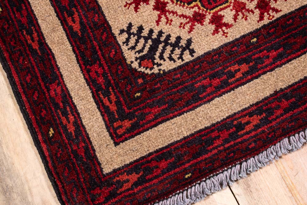 10826 Fine Afghan Khal Mohammedi Runner Rug 66x249cm (2.2 x 8.2ft)