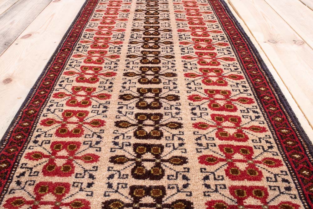 10957 Long Narrow Persian Baluch Runner Rug 51x359cm (1.8 x 11.9ft)