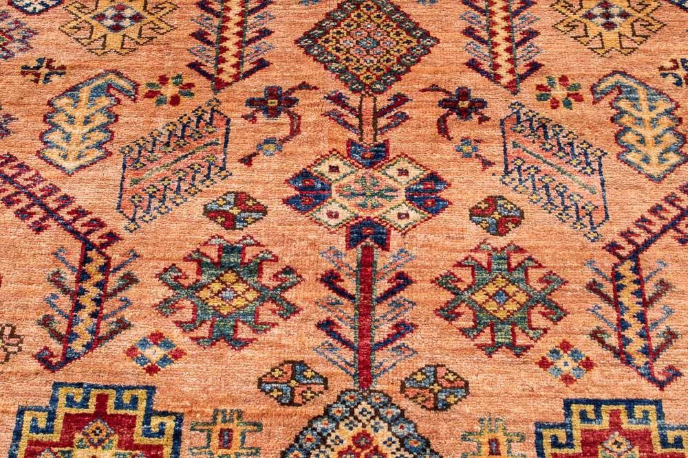 10990 Fine Afghan Kazak Rug 157x208cm (5.1 x 6.9ft)