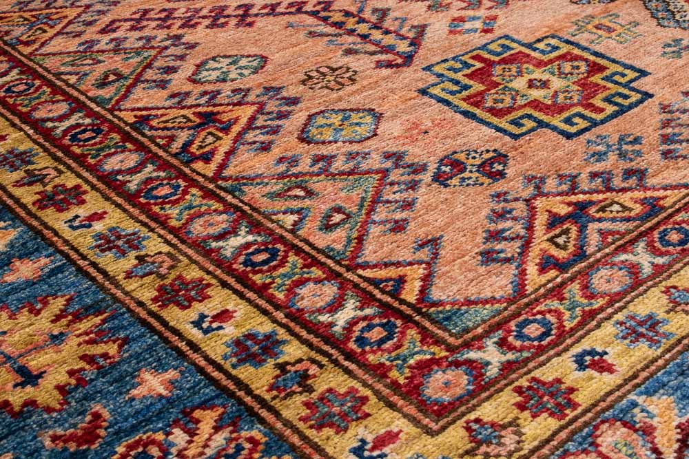 10990 Fine Afghan Kazak Rug 157x208cm (5.1 x 6.9ft)