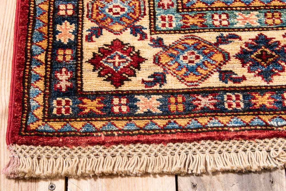 10999 Fine Afghan Kazak Rug 122x183cm (4 x 6ft)