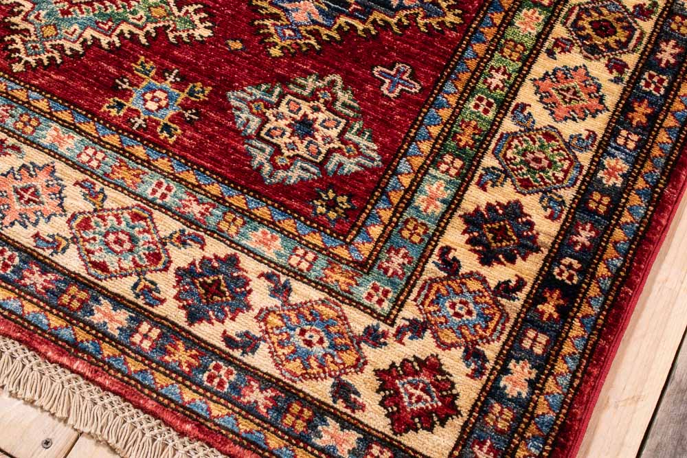 10999 Fine Afghan Kazak Rug 122x183cm (4 x 6ft)