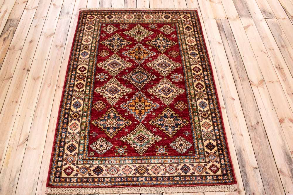 10999 Fine Afghan Kazak Rug 122x183cm (4 x 6ft)