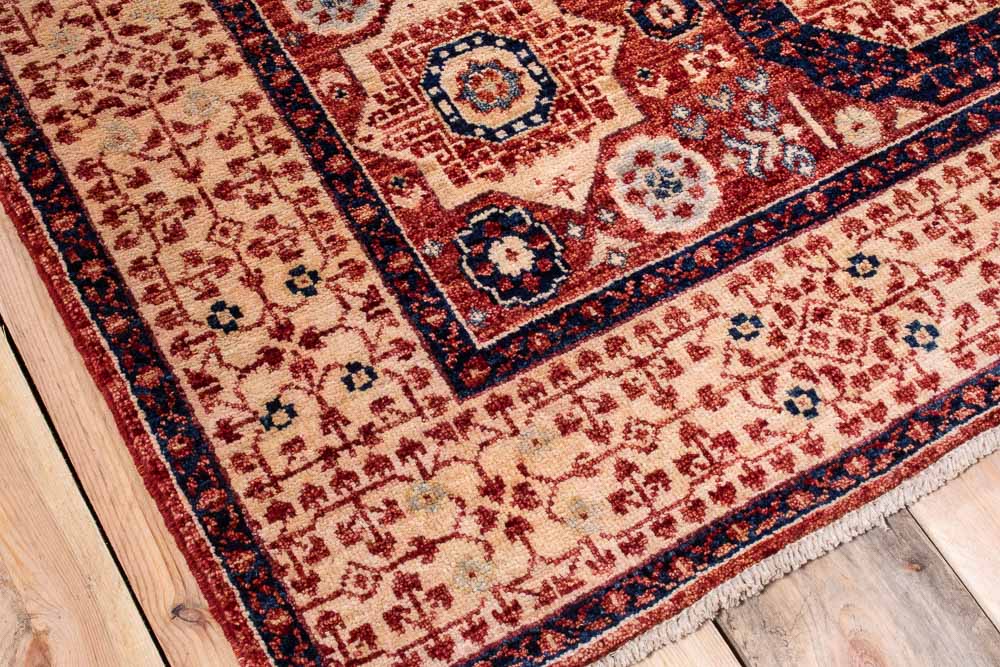 11002 Fine Afghan Mamluk Rug 123x181cm (4.0 x 5.11ft)