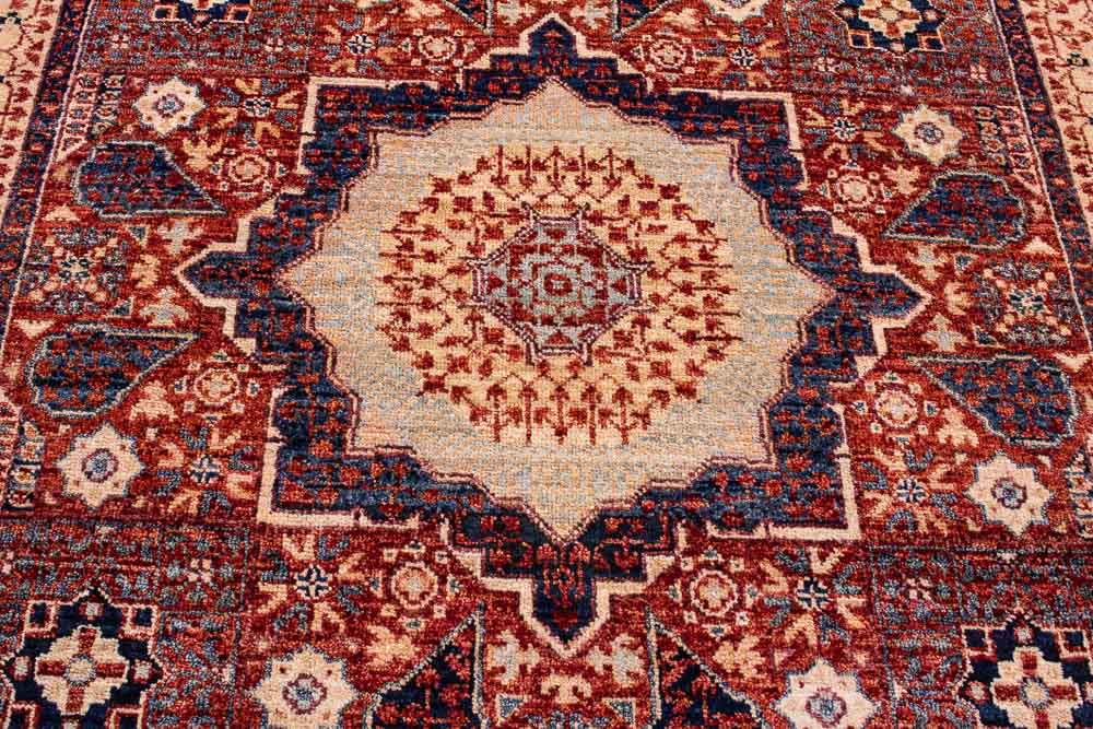 11002 Fine Afghan Mamluk Rug 123x181cm (4.0 x 5.11ft)