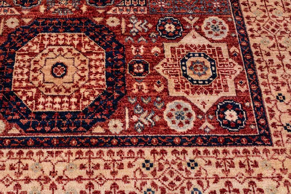 11002 Fine Afghan Mamluk Rug 123x181cm (4.0 x 5.11ft)