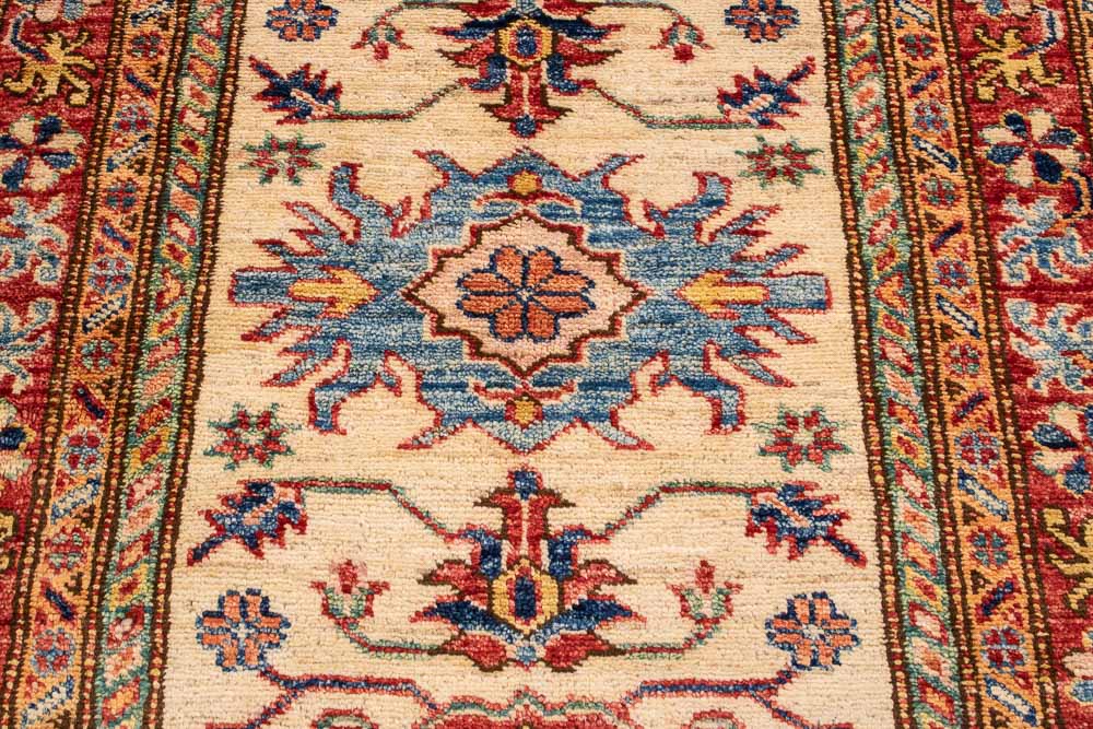 11036 Fine Afghan Kazak Runner Rug 84x397cm (2.9 x 13ft)