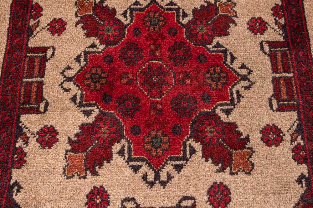 11045 Fine Afghan Khal Mohammedi Runner Rug 66x240cm (2.2 x 7.10ft)