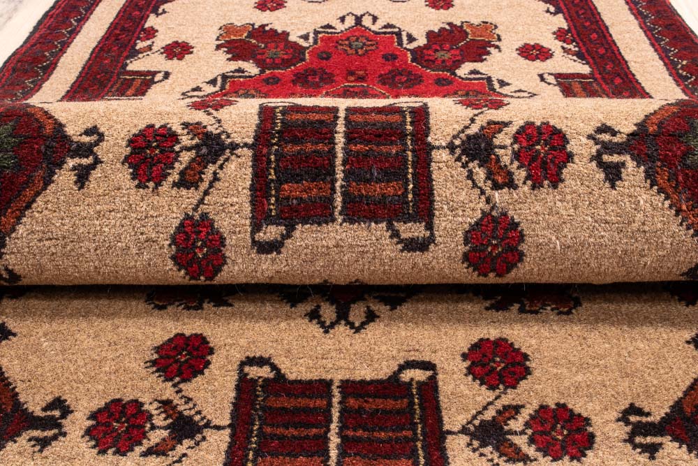 11045 Fine Afghan Khal Mohammedi Runner Rug 66x240cm (2.2 x 7.10ft)