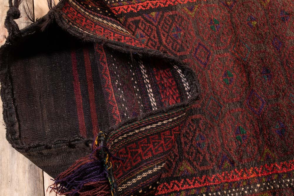 11131 Vintage Afghan Baluch Carpet Floor Cushion 65x116cm (2.1½ x 3.10ft)