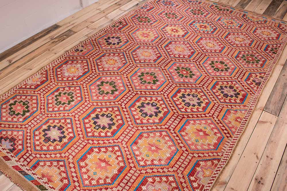 11143 Vintage Mut Turkish Zili Kilim Rug 198x347cm (6.6 x 11.4ft)