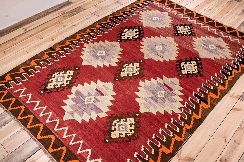 11144 Vintage Kandira Turkish Kilim Rug 181x270cm (5.11 x 8.10ft)