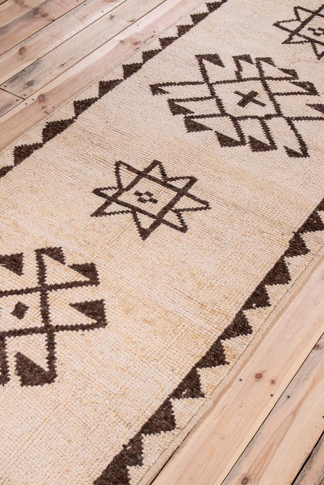 11157 Vintage Kurdish Herki Carpet Runner Rug 107x340cm (3.6 x 11.1)