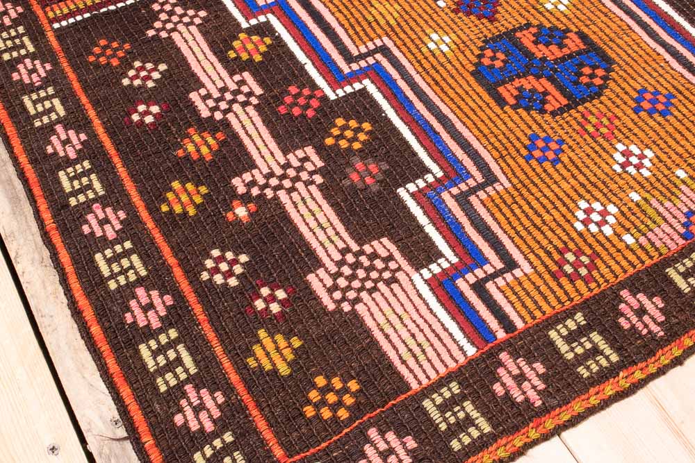 11173 Vintage Turkish Mut Zilli Kilim Rug 84x125cm (2.9 x 4.1ft)