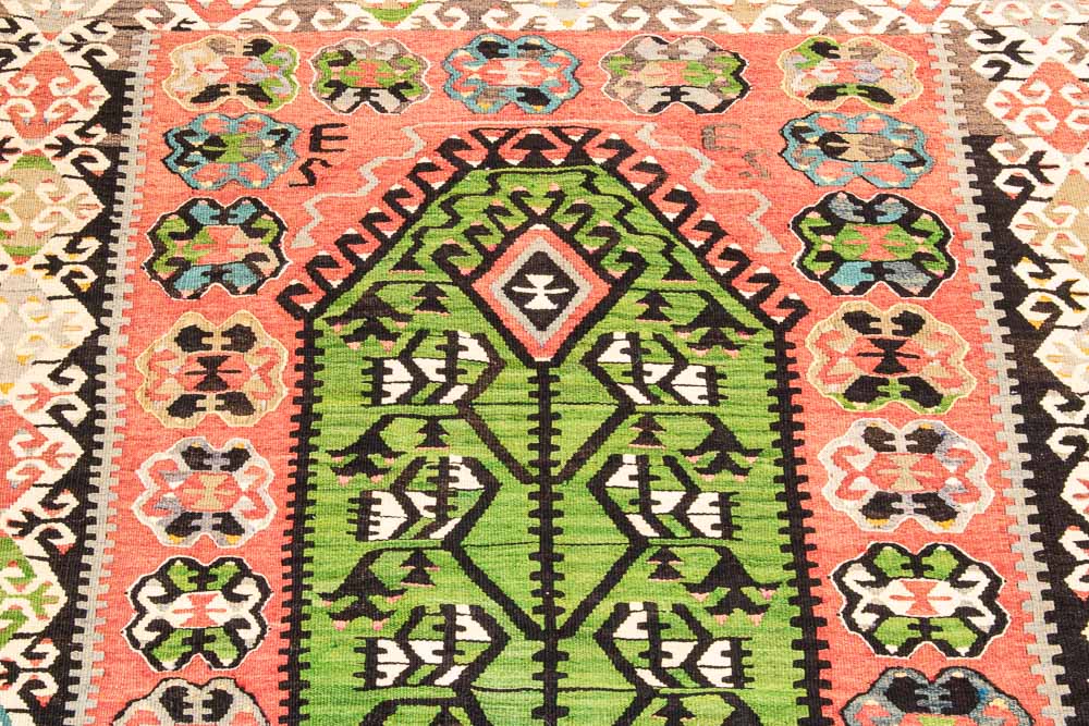 11178 Vintage Turkish Esme Kilim Rug 125x175cm (4.1 x 5.8ft)