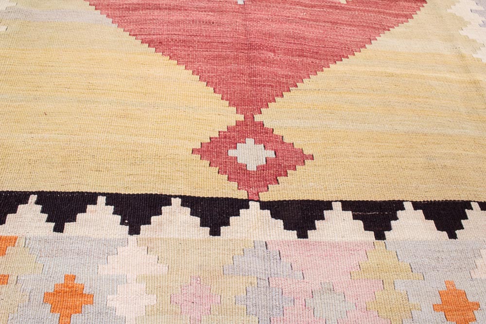 11193 Vintage Turkish Milas Kilim Rug 144x266cm (4.8 x 8.8ft)