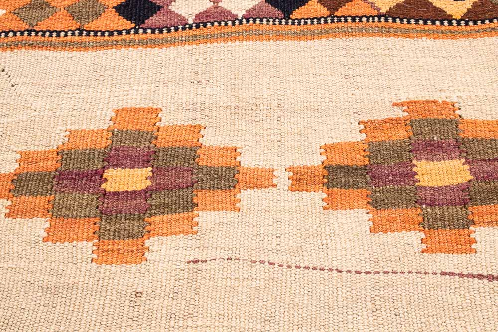 11217 Vintage Kurdish Herki Kilim Runner Rug 75x213cm (2.5 x 6.11ft)