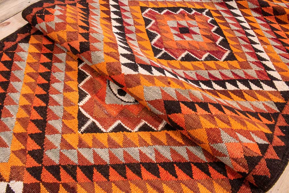 11220 Vintage Kurdish Herki Kilim Runner Rug 90x365cm (2.11 x 11.11)