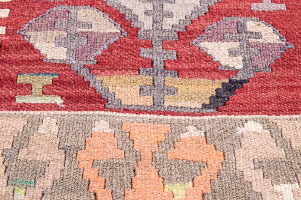 11234 Vintage Turkish Esme Prayer Kilim Rug 76x127cm (2.6 x 4.2ft)