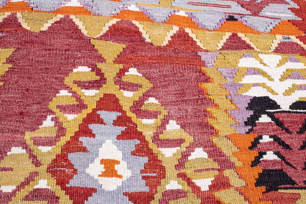 11242 Vintage Turkish Cal Kilim Rug 88x112cm (2.10 x 3.8ft)