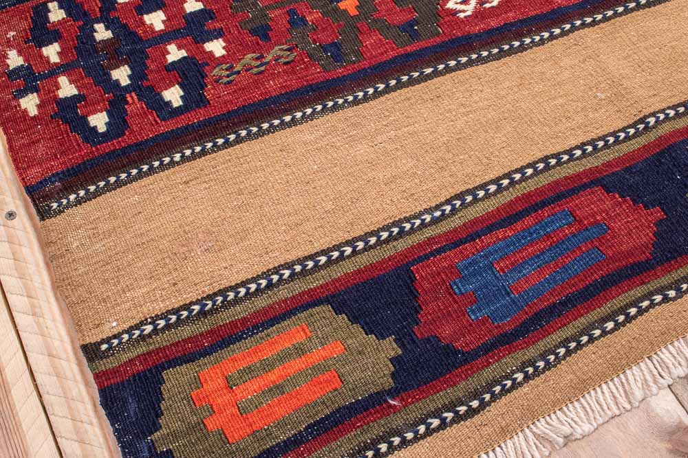 11244 Vintage Turkish Afyon Kilim Rug 96x145cm (3.1 x 4.9ft)