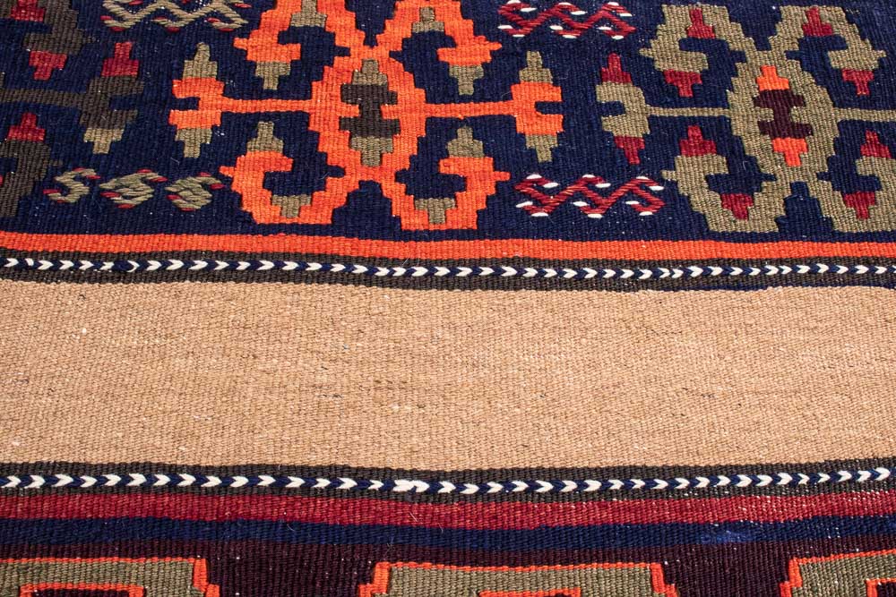 11244 Vintage Turkish Afyon Kilim Rug 96x145cm (3.1 x 4.9ft)