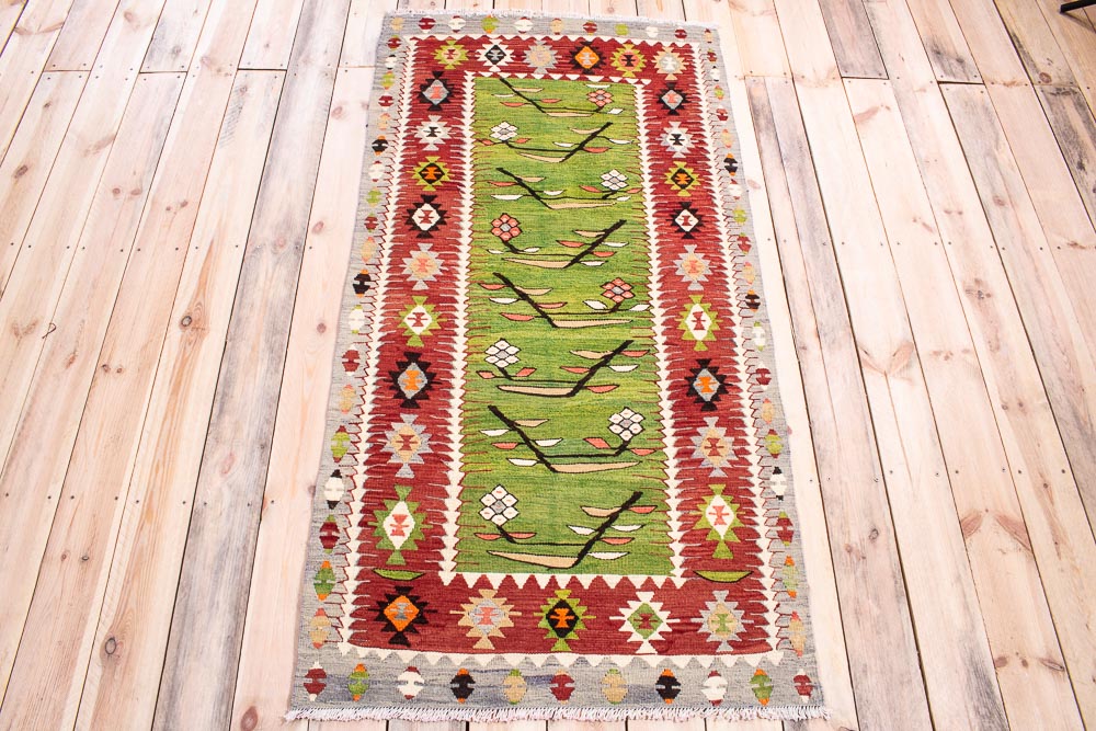 Vintage Turkish Esme Kilim Rug 90x175cm