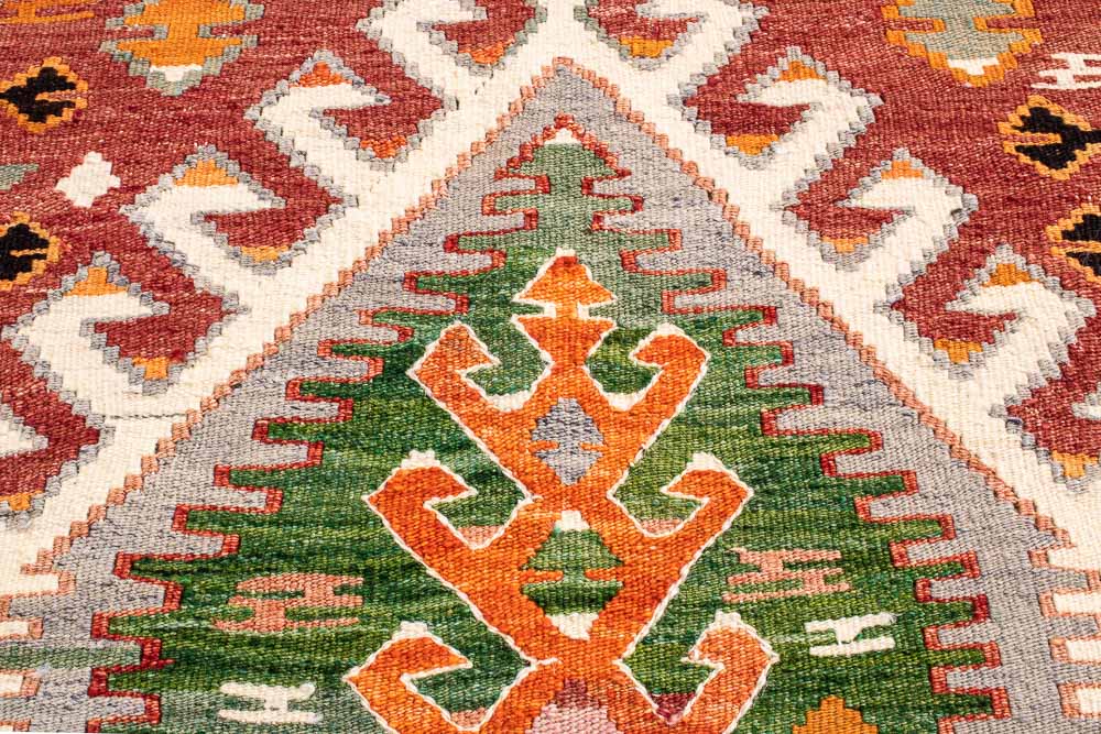 11257 Vintage Turkish Pamukkale Kilim Rug 104x153cm (3.5 x 5ft)