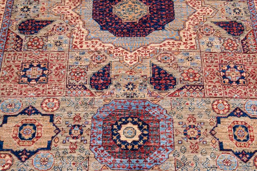 11282 Fine Afghan Mamluk Rug 150x206cm (4.11 x 6.9ft)