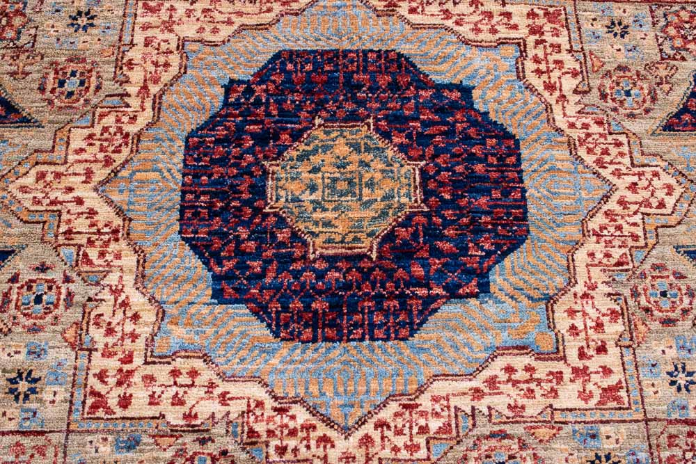 11282 Fine Afghan Mamluk Rug 150x206cm (4.11 x 6.9ft)