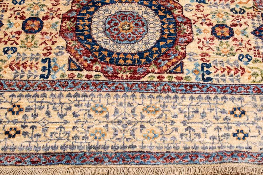 11289 Fine Afghan Mamluk Rug 149x186cm (4.10 x 6.1ft)